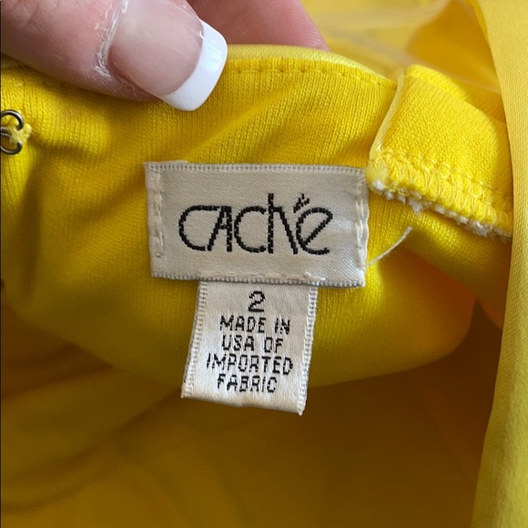 Caché size 2 yellow spring dress - Picture 7 of 8